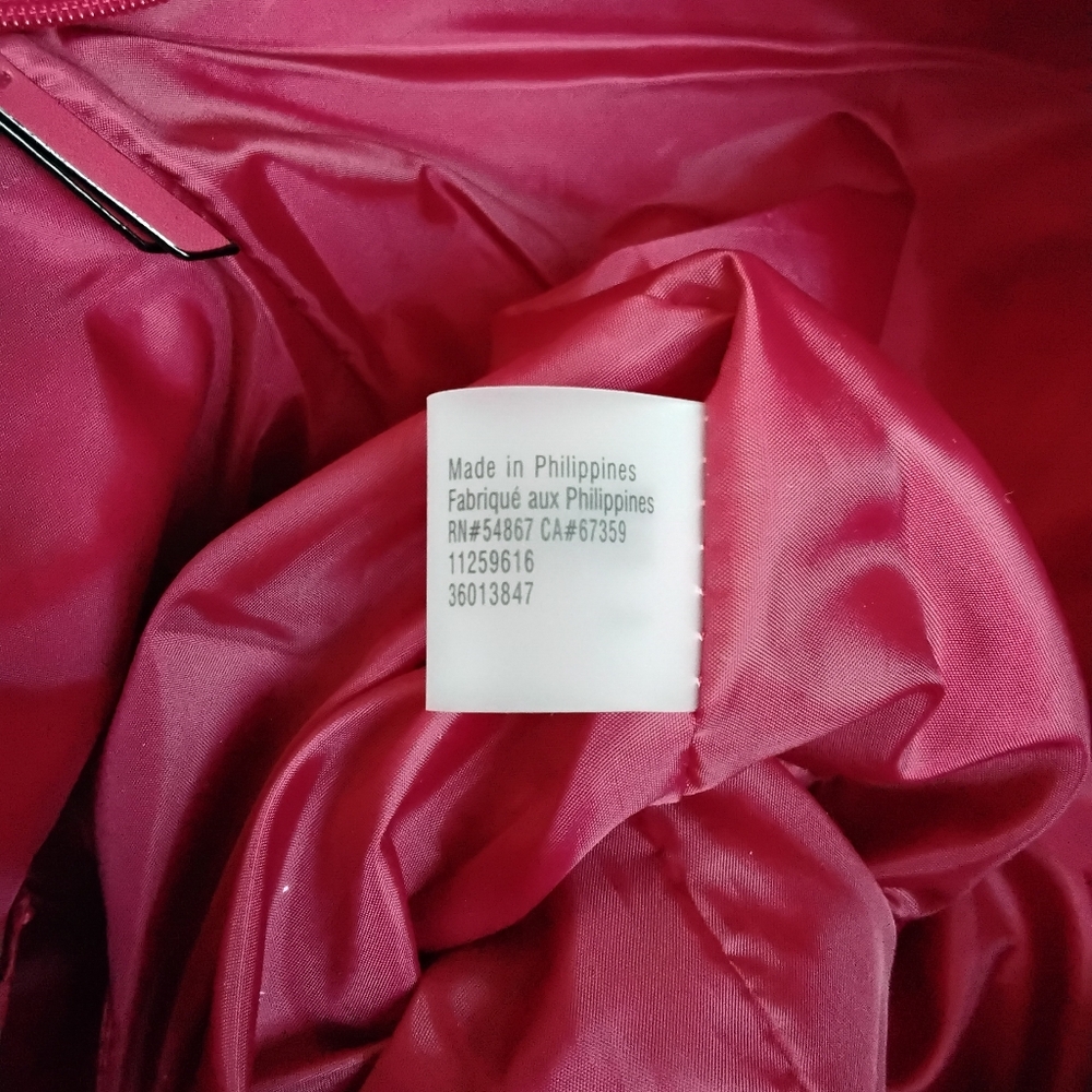 Mo&Co Red Tiered Suede Ruffle Shoulder Bag - Picture 7 of 7